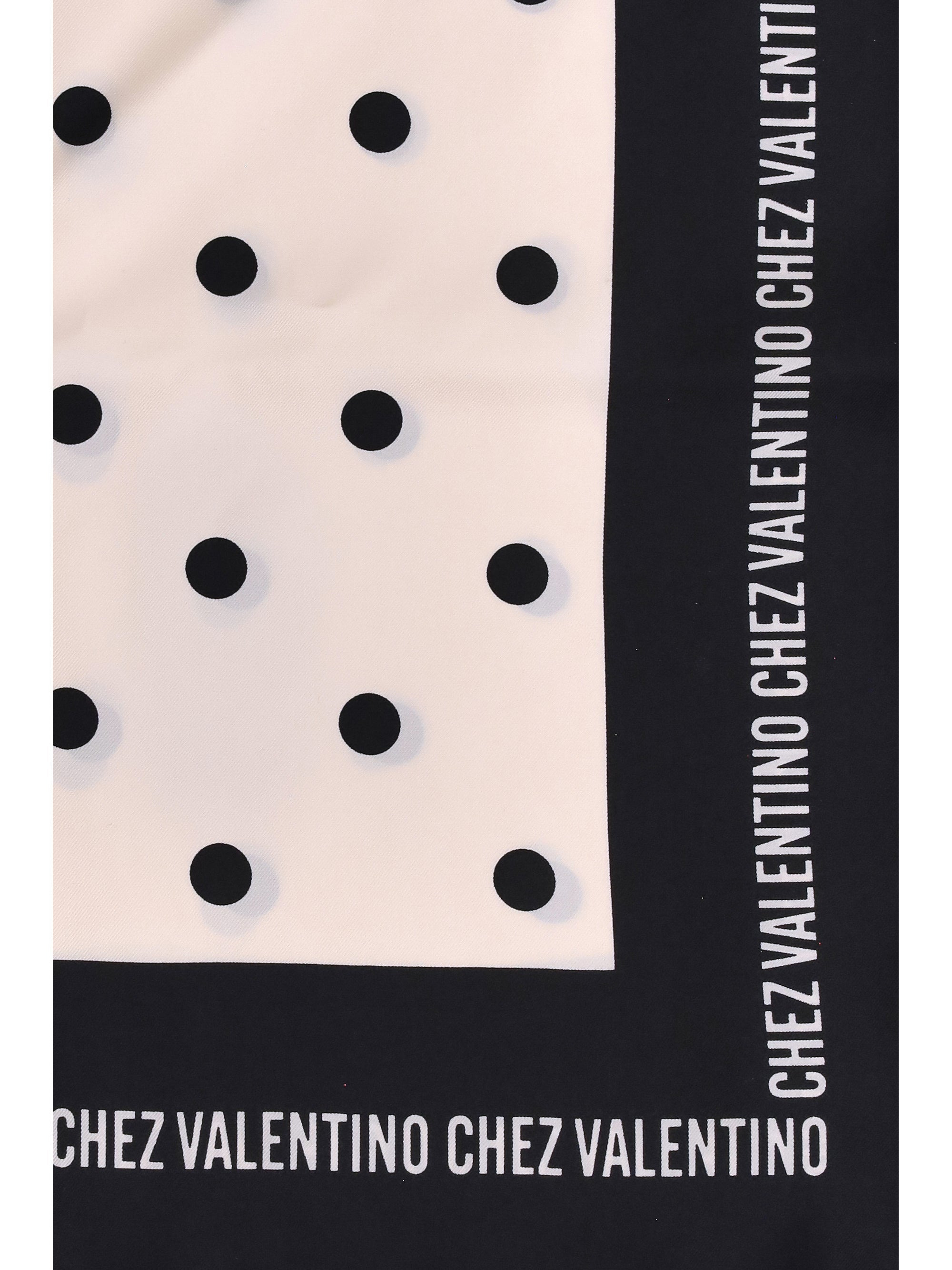 Valentino Garavani Women Polka Dot Silk Scarf - 3