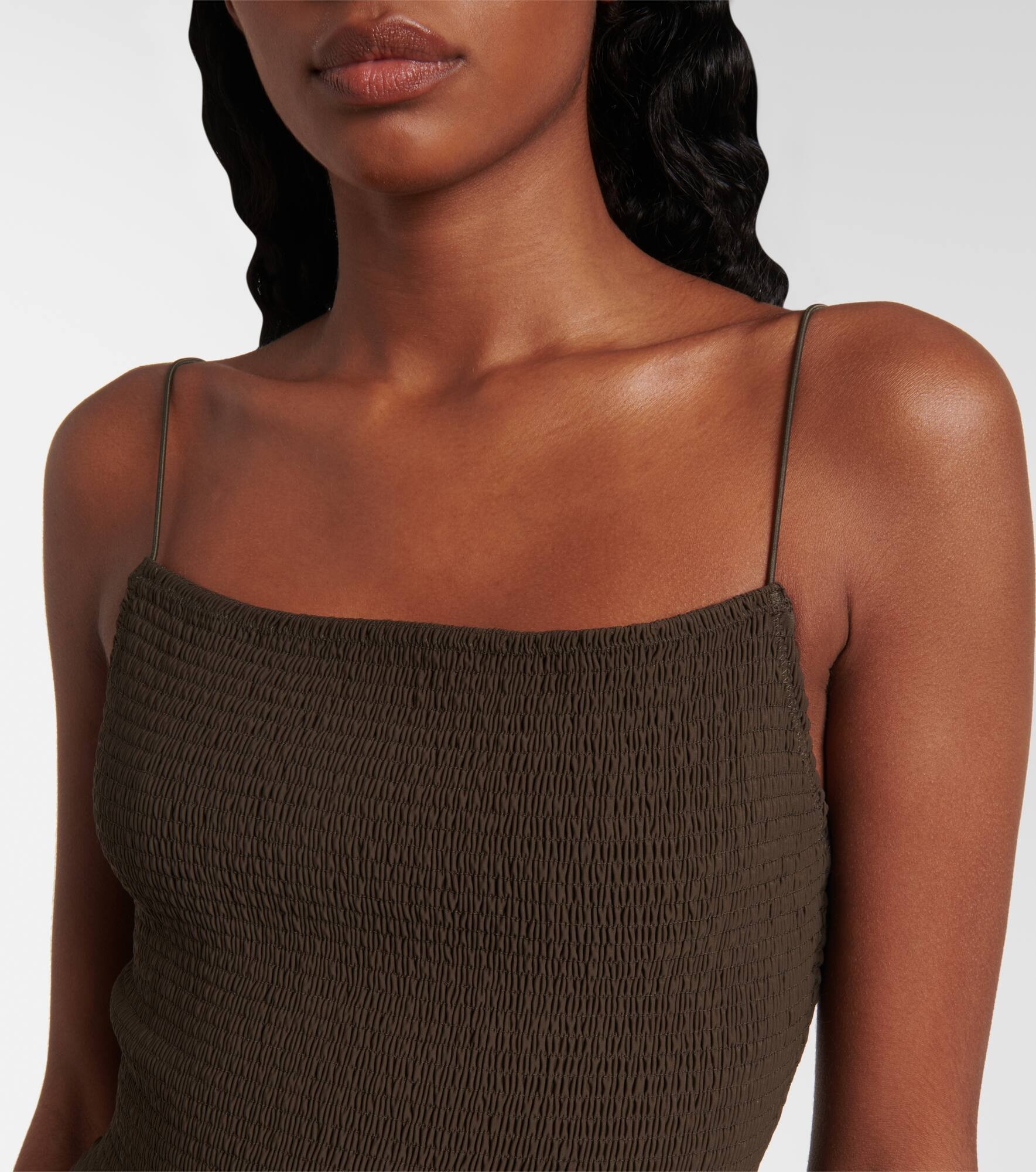 Shirred jersey swimsuit - 4