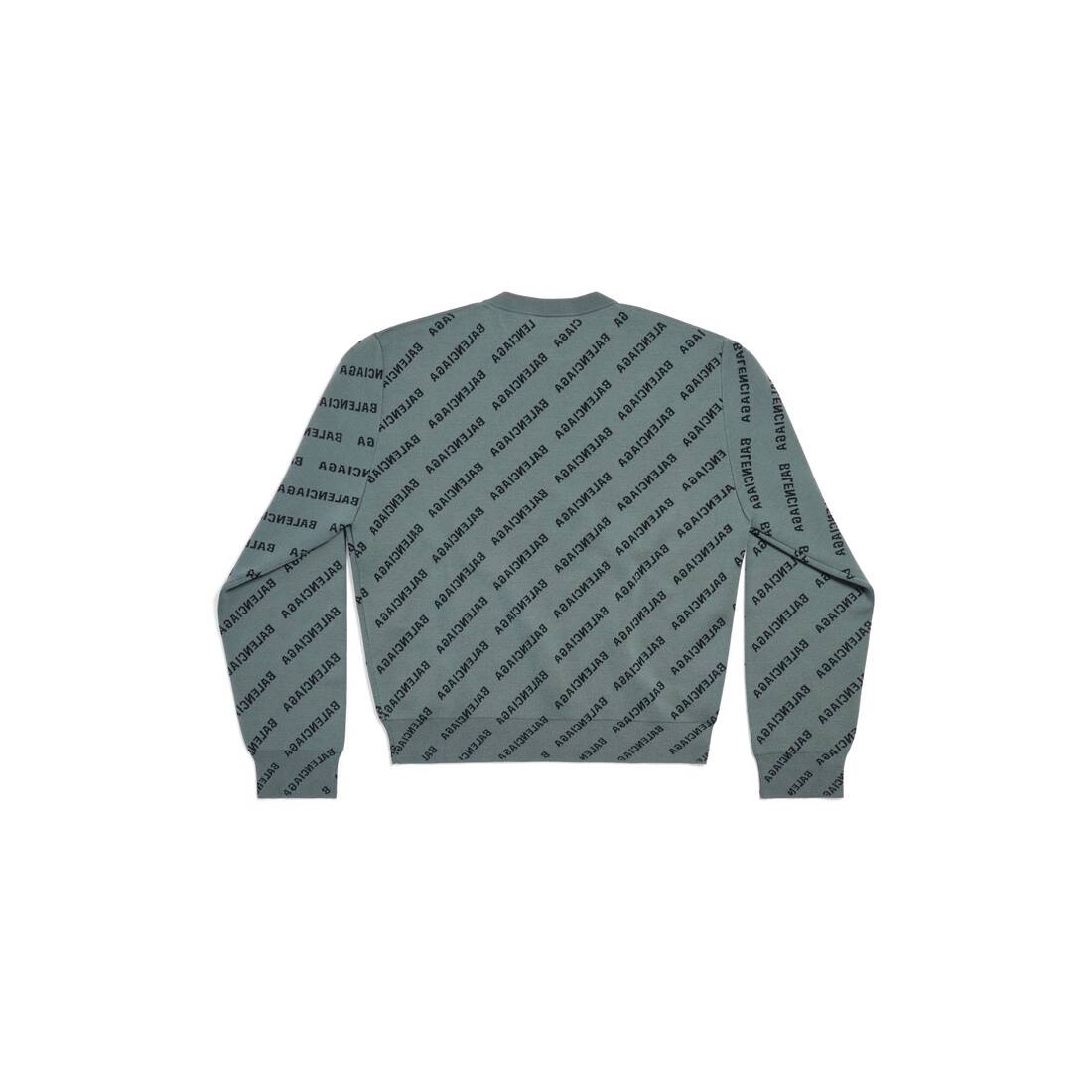 Women's Mirror Mini Allover Logo Sweater Medium Fit in Grey - 2