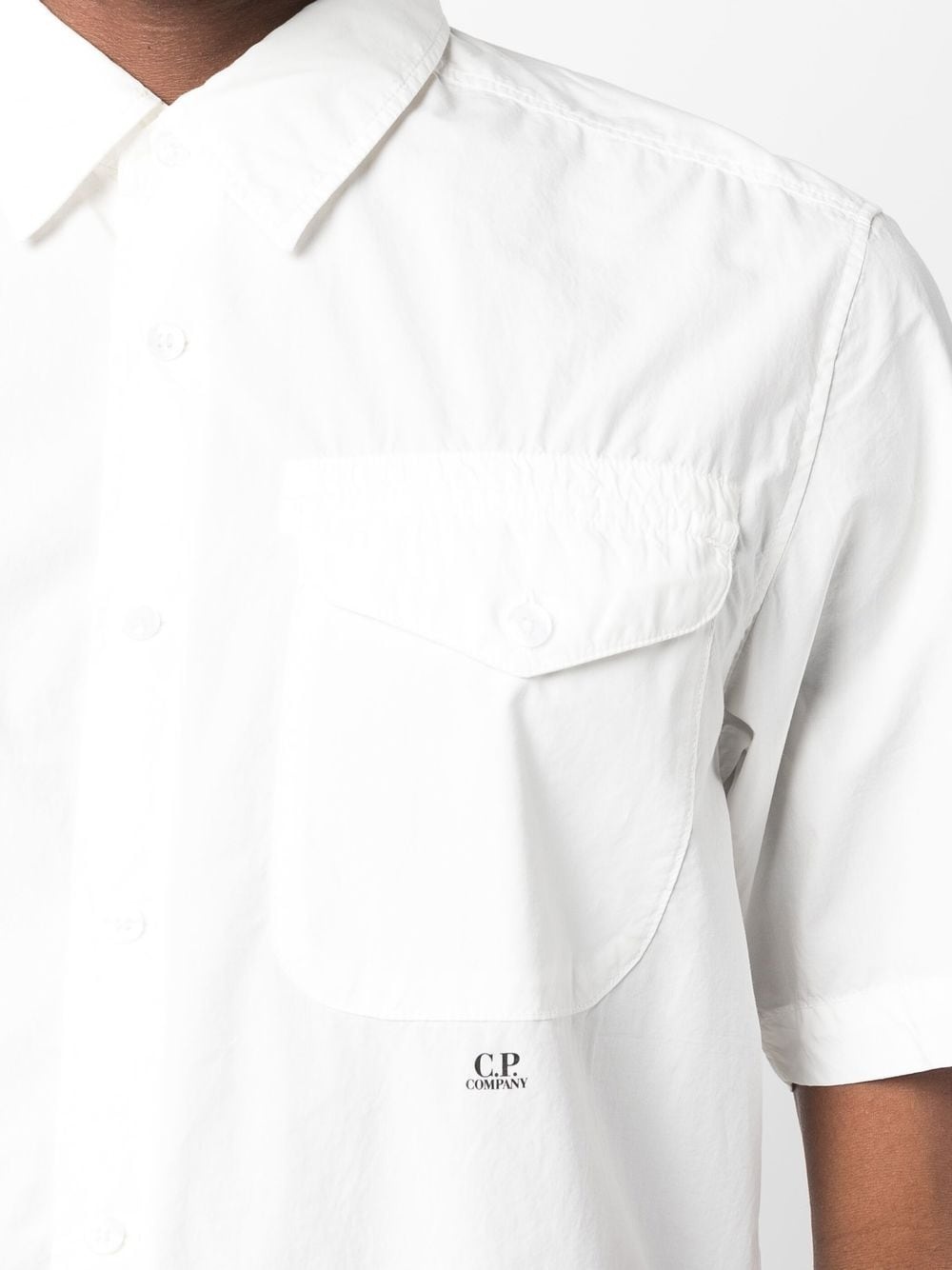 short-sleeve buttoned cotton shirt - 5