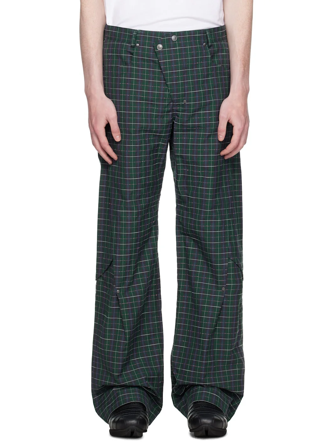 Green & Navy Kraner Trousers - 1