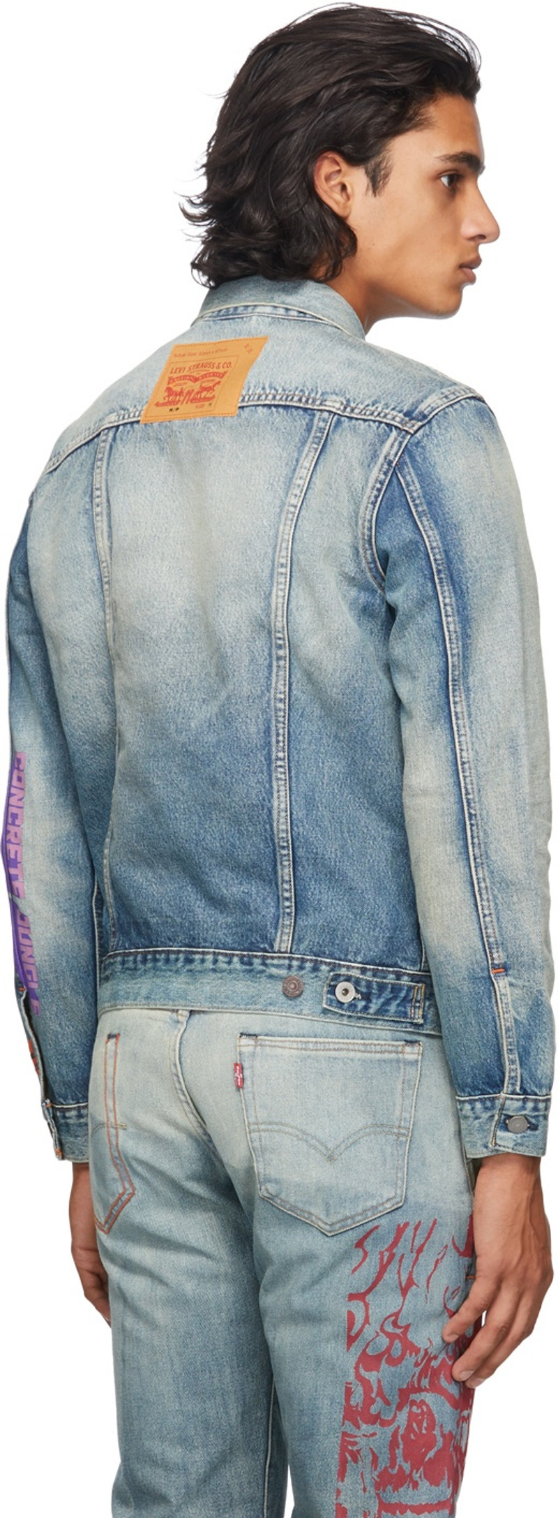Indigo Levi's Edition Denim Logo Trucker Jacket 3