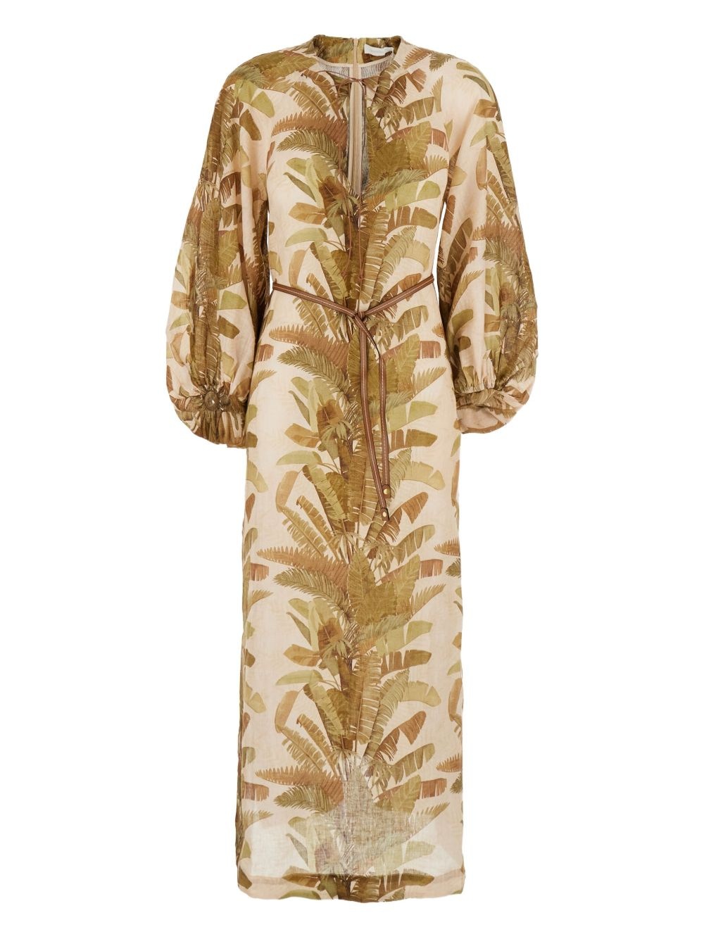 Ascension leaf-print midi dress - 2