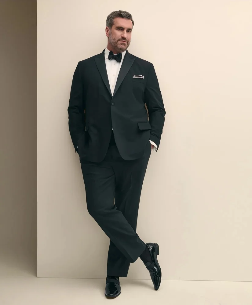 Big & Tall Brooks Brothers Explorer Collection Wool Tuxedo Pants - 1