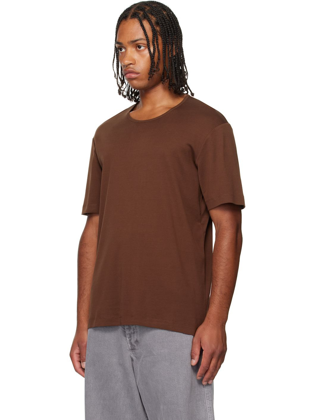 Brown Rib T-shirt - 4