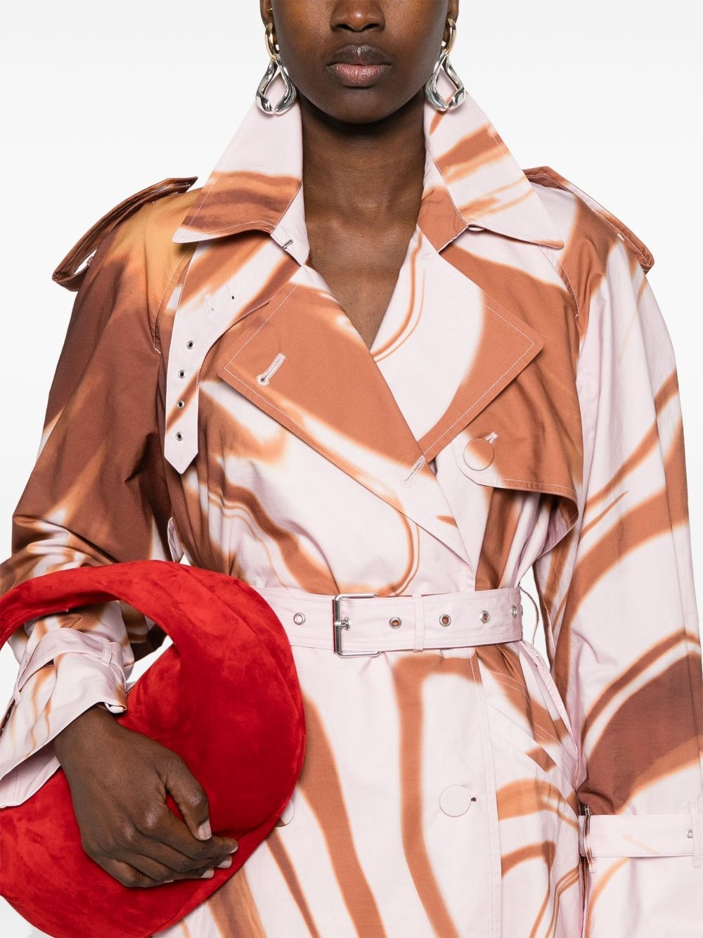 Risto printed cotton trench coat - 4