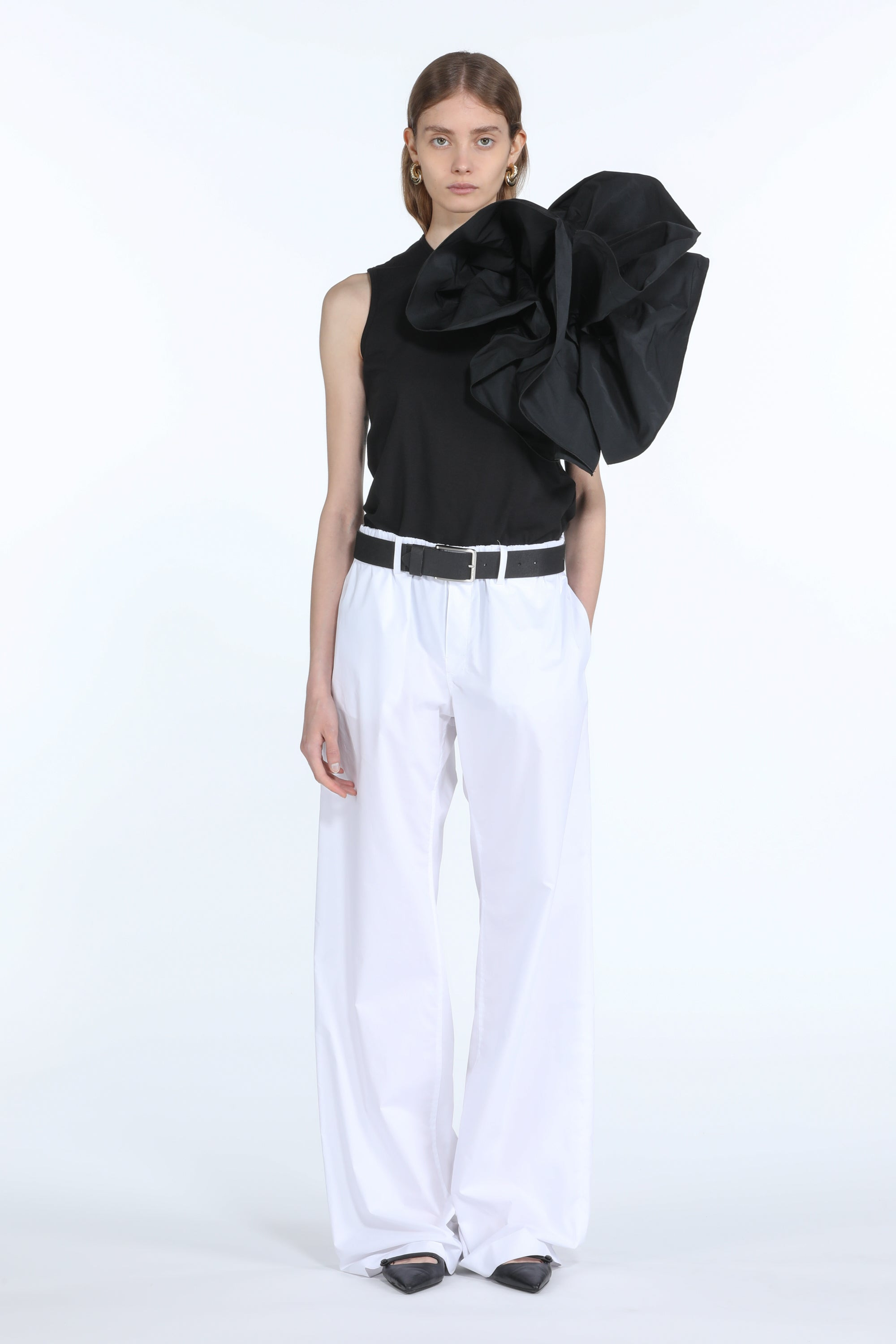 WIDE-LEG COTTON TROUSERS - 4