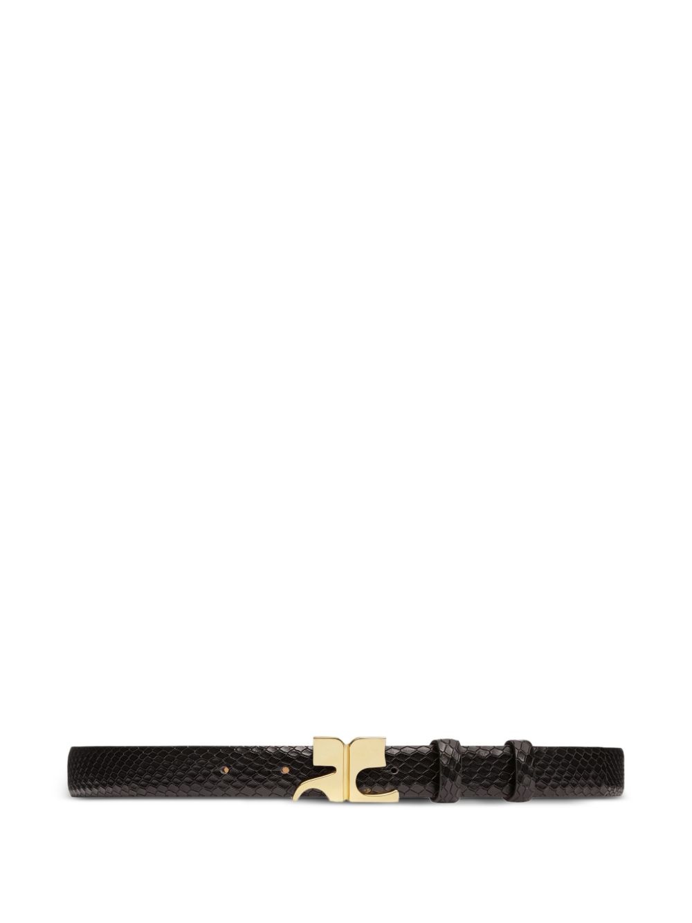 Viper snake-effect leather belt - 2