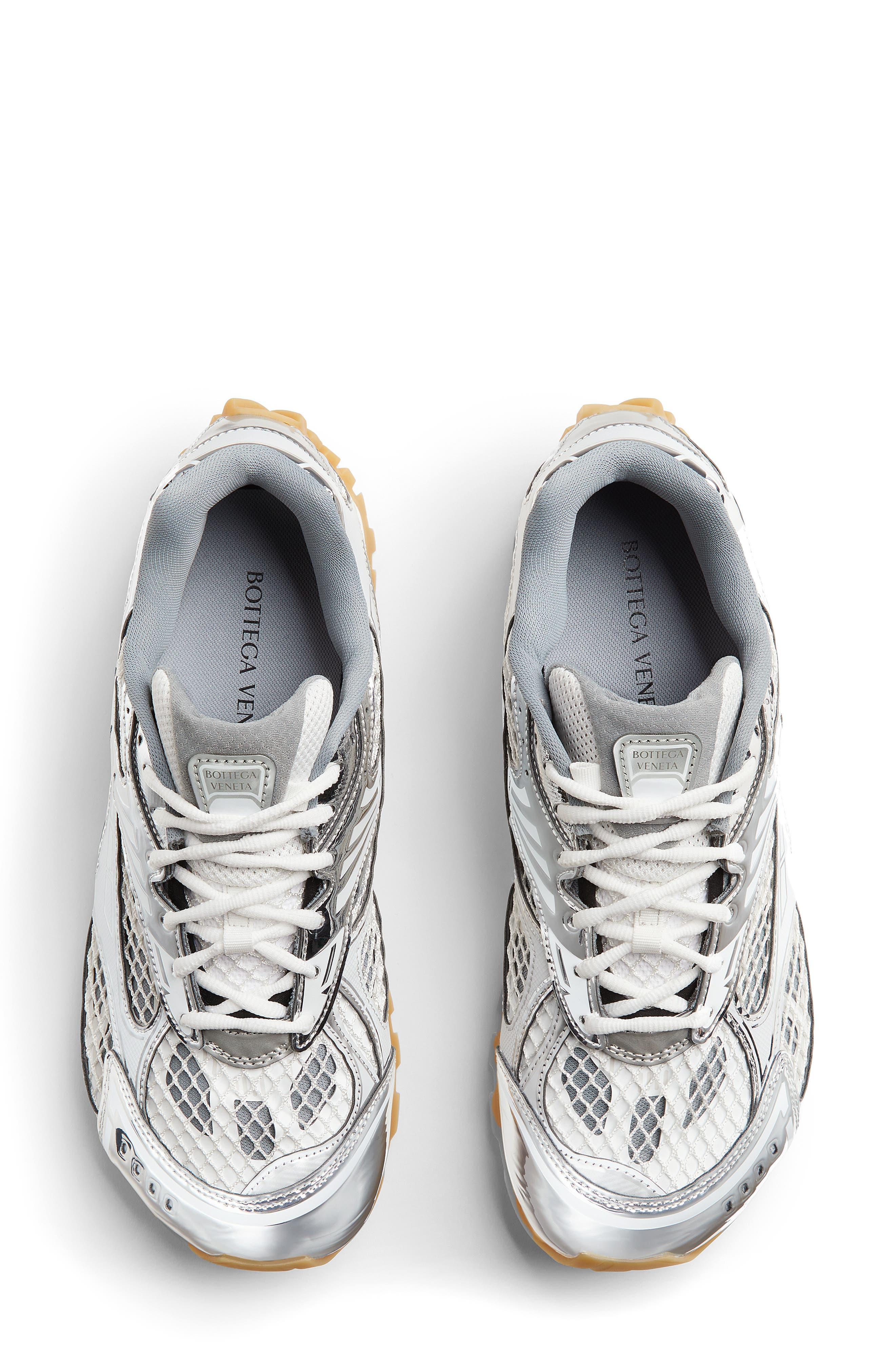 Orbit Low Top Sneaker in Silver-White - 5