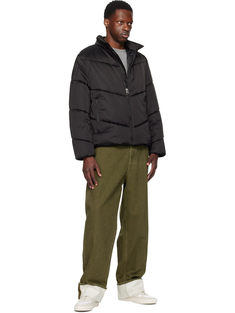 HUGO Black Water-Repellent Puffer Jacket outlook