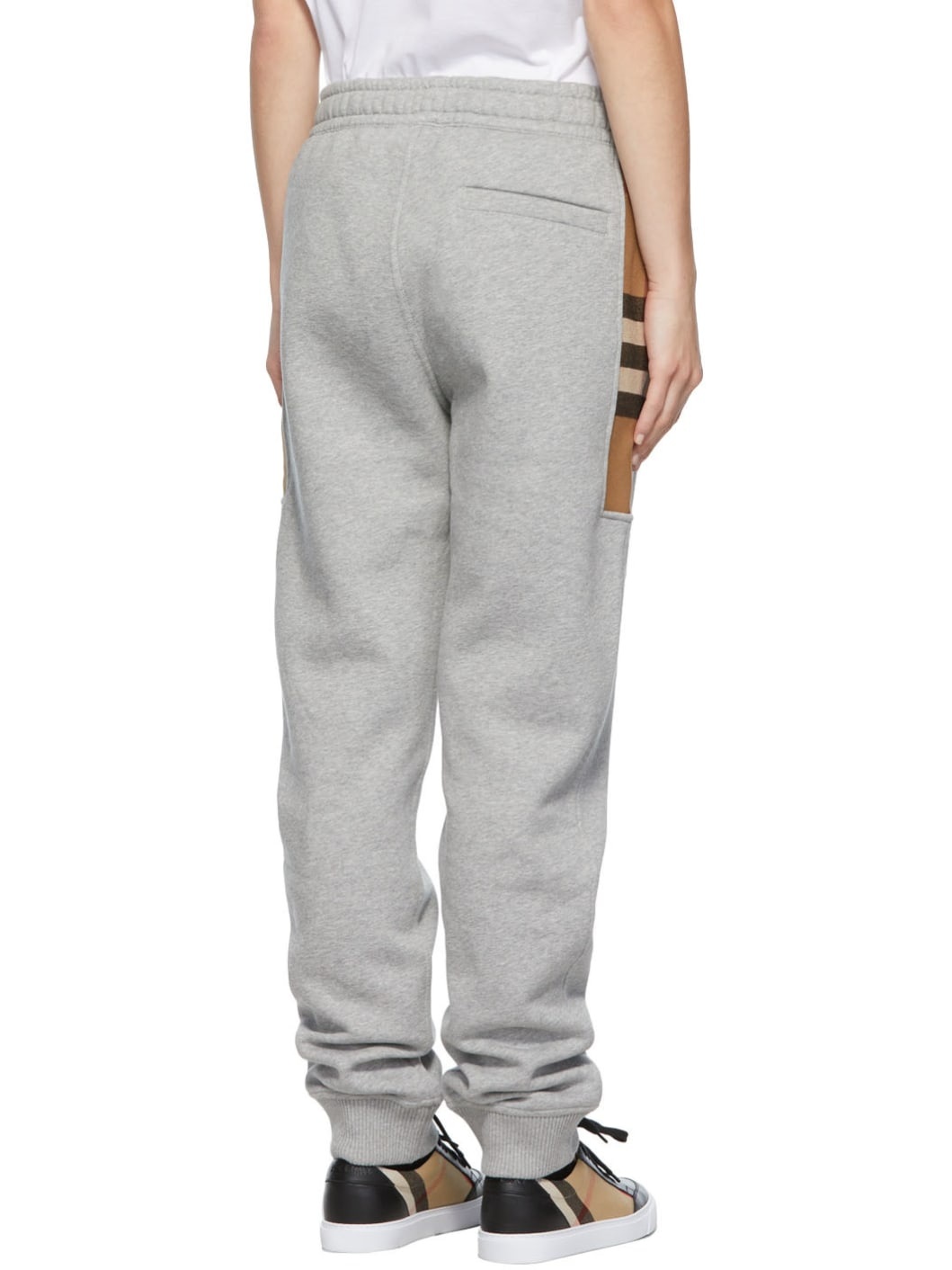 Grey Check Panel Lounge Pants - 3