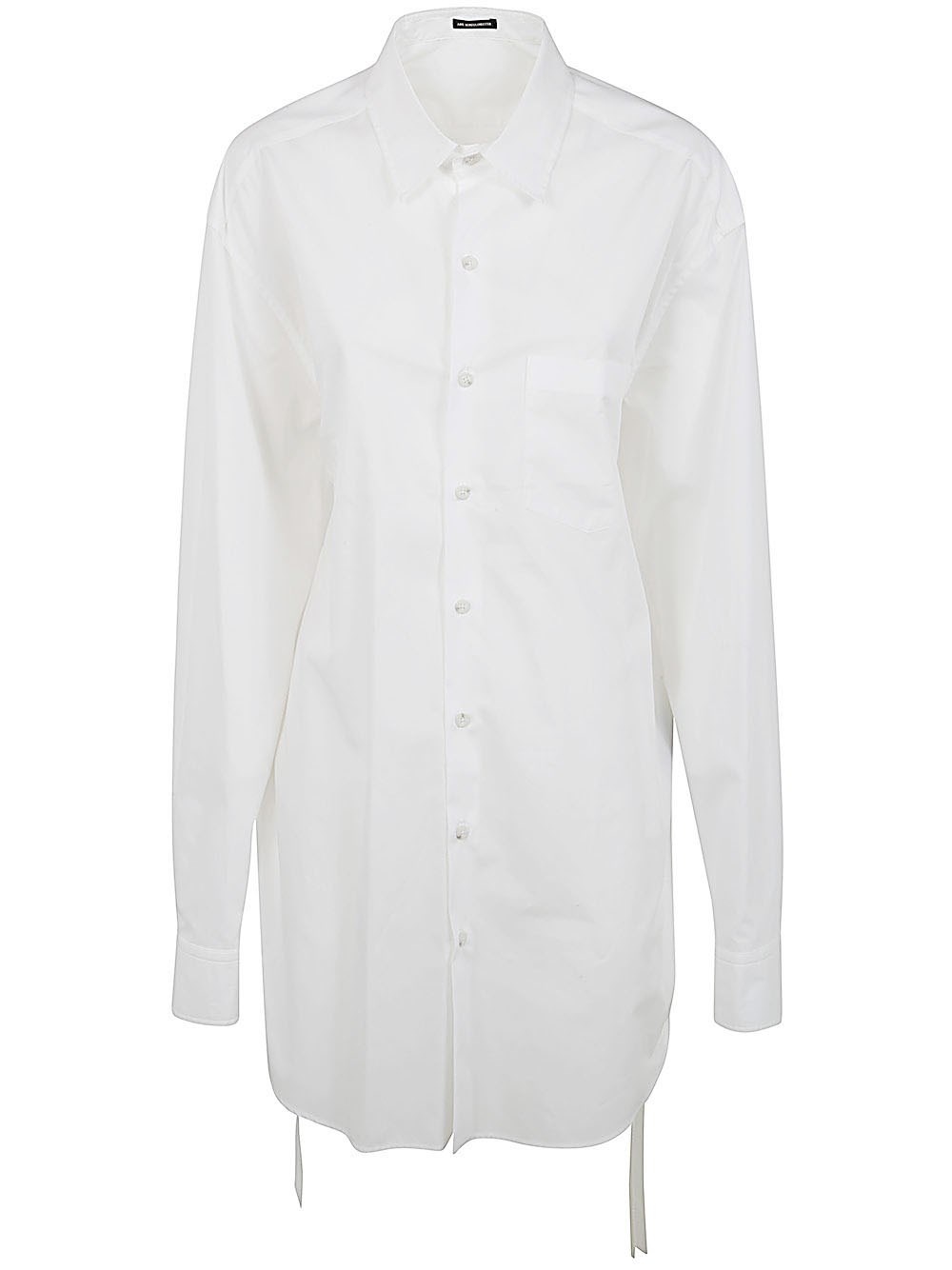 DETE FLUID BELTING LONG SHIRT POPELINE WHITE - 1