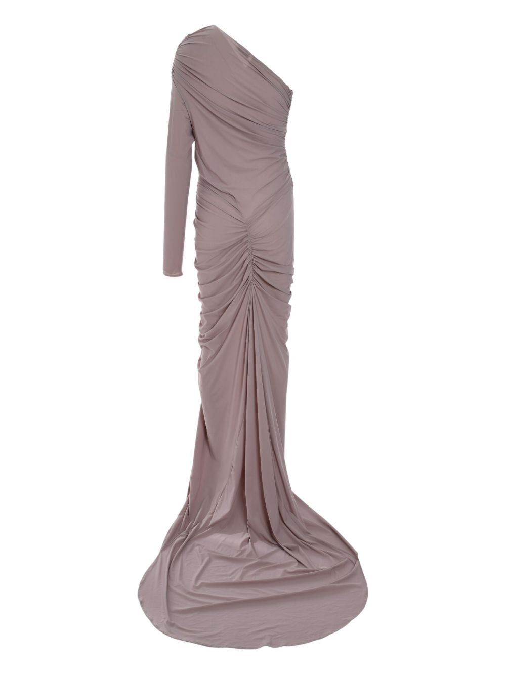 one-sleeve ruched gown - 2
