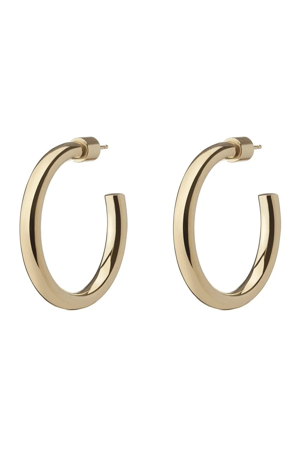 Mini Lilly Hoop Earrings - Yellow Gold - 1in - 1