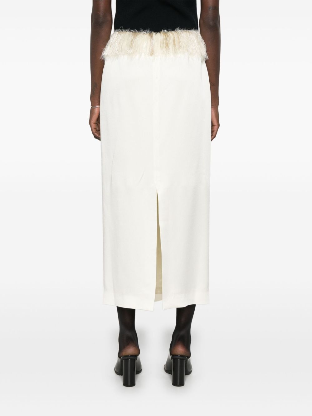 fringed maxi skirt - 4