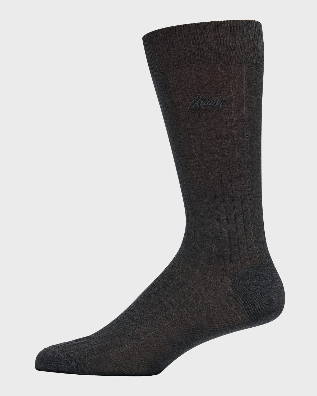 Men's Ribbed Cotton Crew Socks - 1