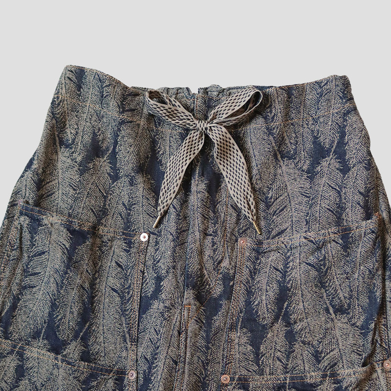 Kapital 12oz MAGPIE DENIM W-KNEE EASY BAGY PANTS outlook