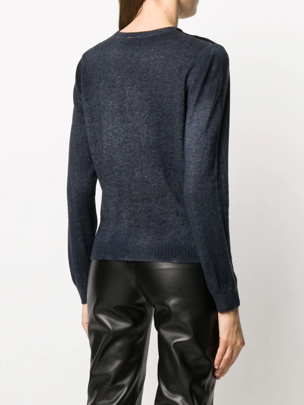 panelled silk cashmere jumper - 4