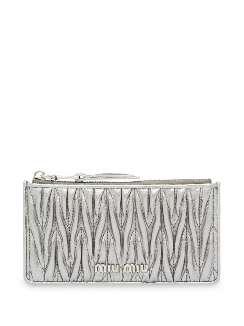 metallic Matelassé pouch - 1