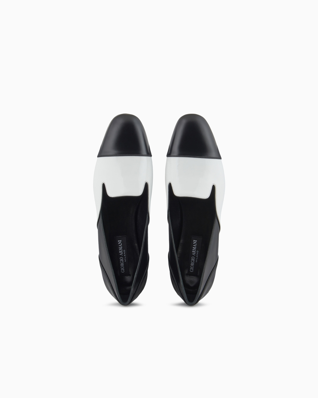 TWO-TONE BRUSHED LEATHER SLIP-ONS - 3