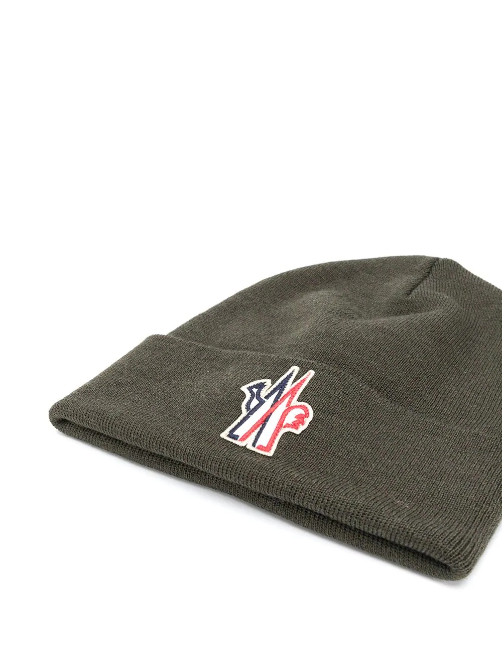 logo patch virgin wool beanie - 2