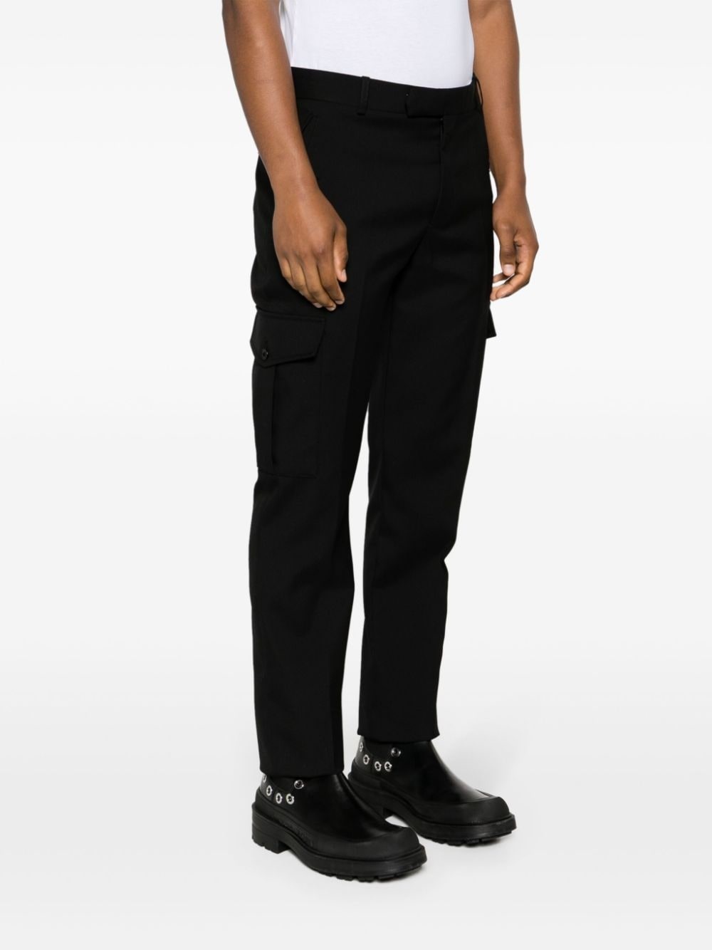 tapered-leg cargo trousers - 3