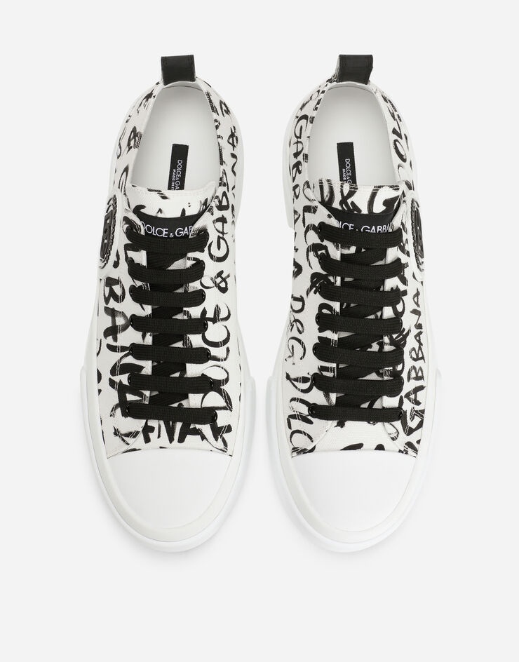 Canvas Portofino Light sneakers with DG logo print - 4