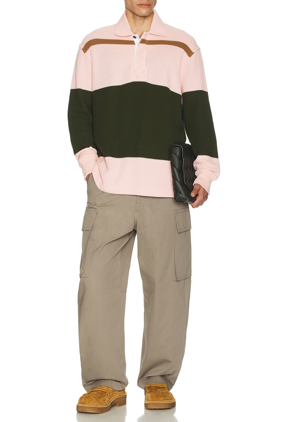 Jumbo Cotton Pique Stripe Polo - 4