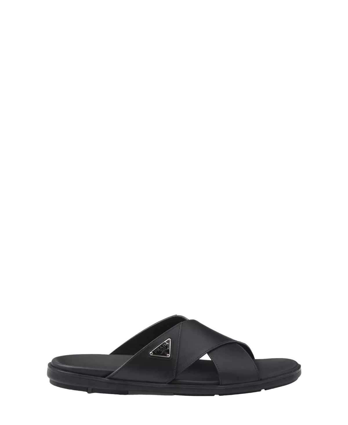 Men's Leather Crisscross Slides - 6