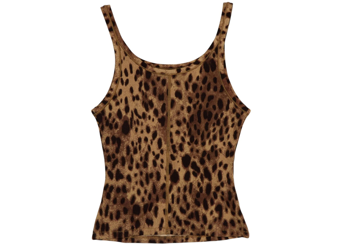 SKIMS x Dolce&Gabbana Cotton Rib Scoop Tank Leopard - 2