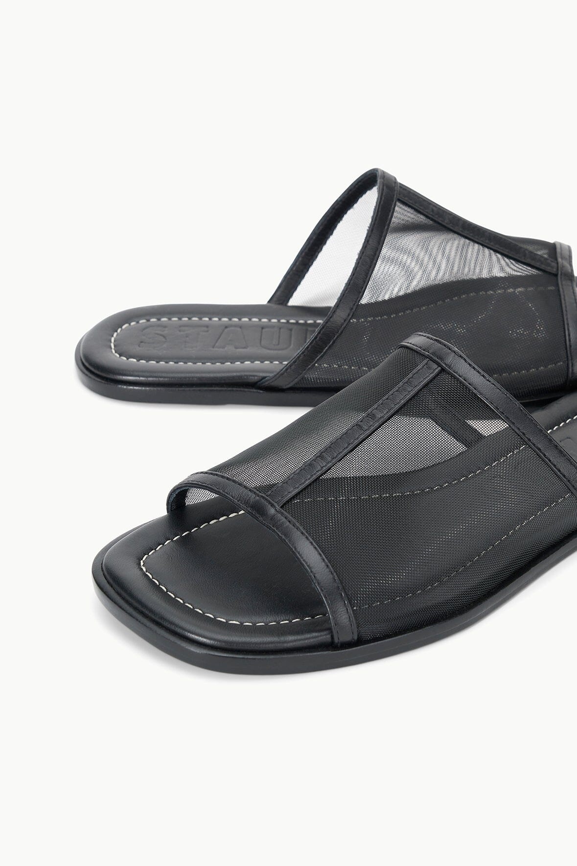 STAUD ALESSANDRA SANDAL BLACK MESH - 6