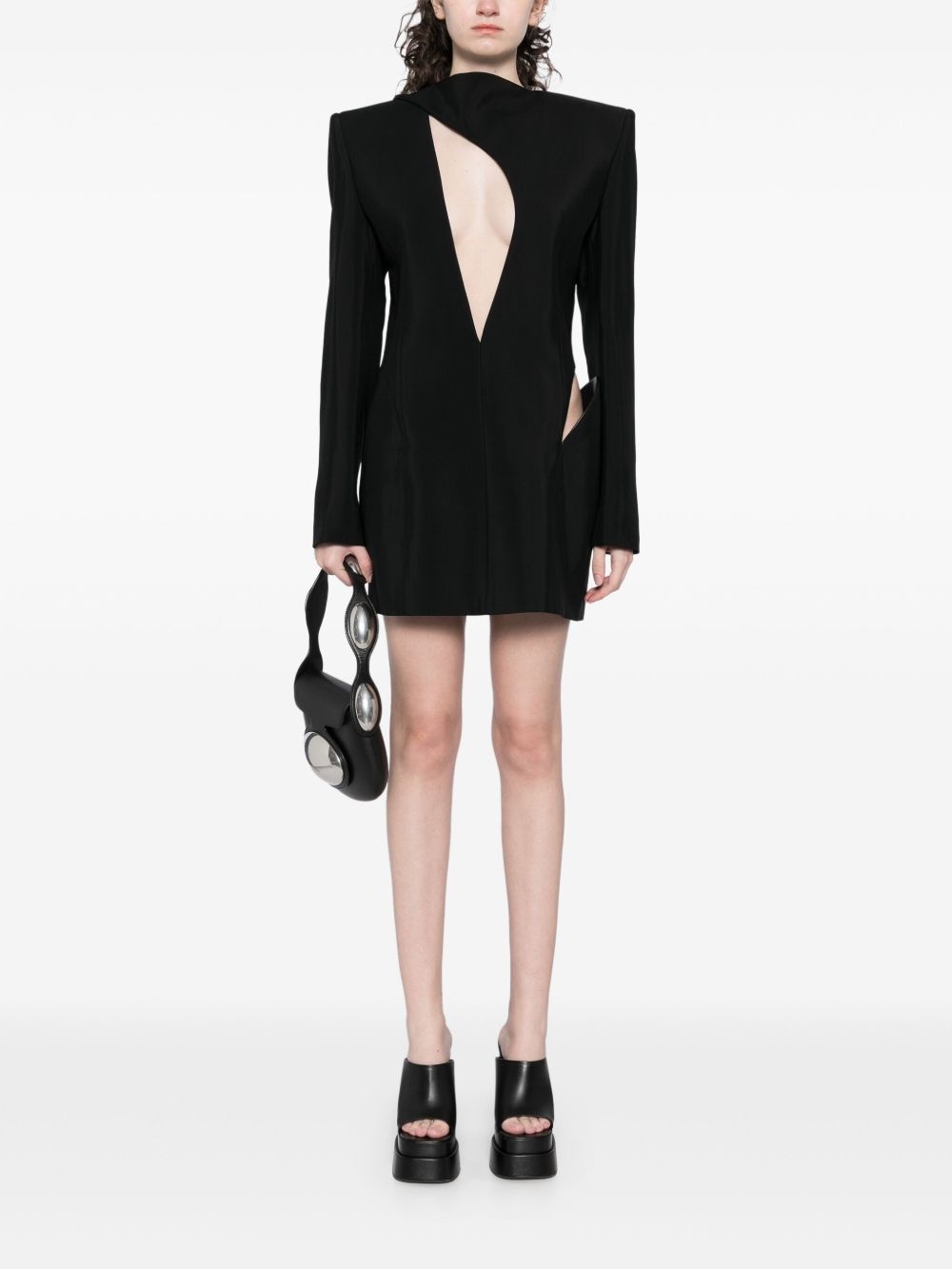 cut-out tailored dress - 2