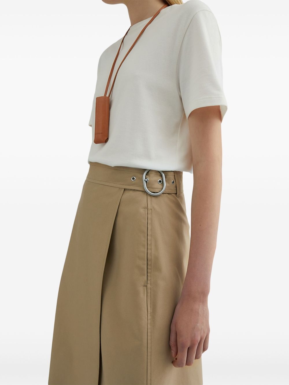 wrap buckled midi skirt - 5