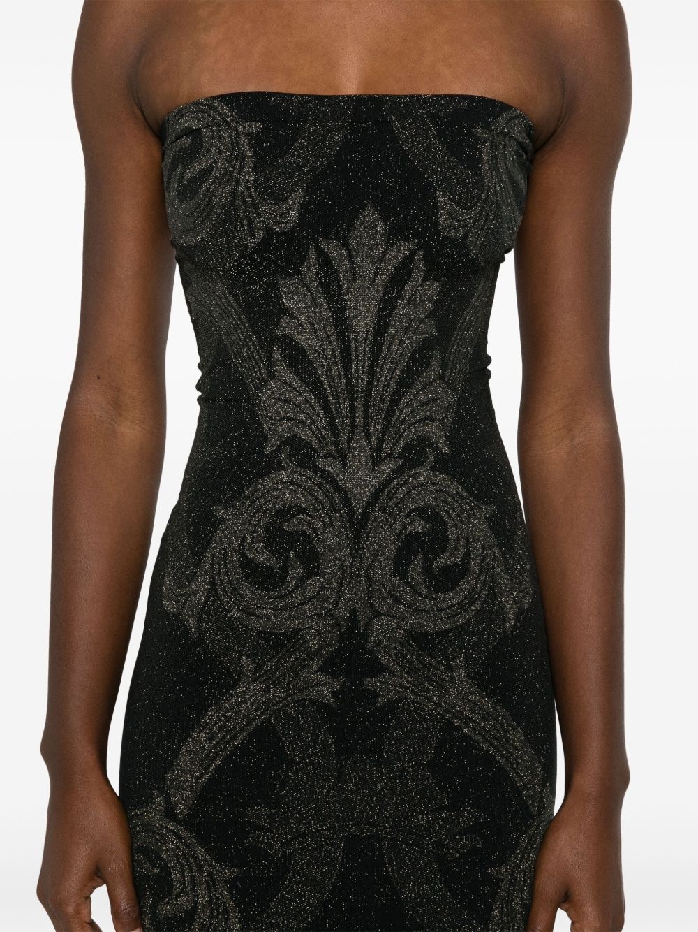 x ETRO baroque-jacquard metallic midi dress - 5