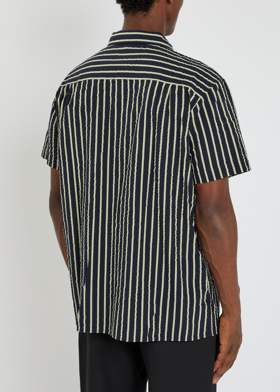 Ymc Malick Striped Seersucker Shirt - 3