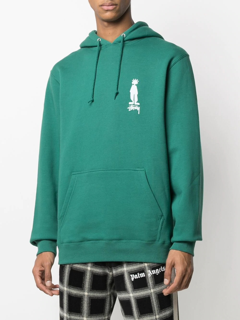 logo print hooded sweatshirt - 3