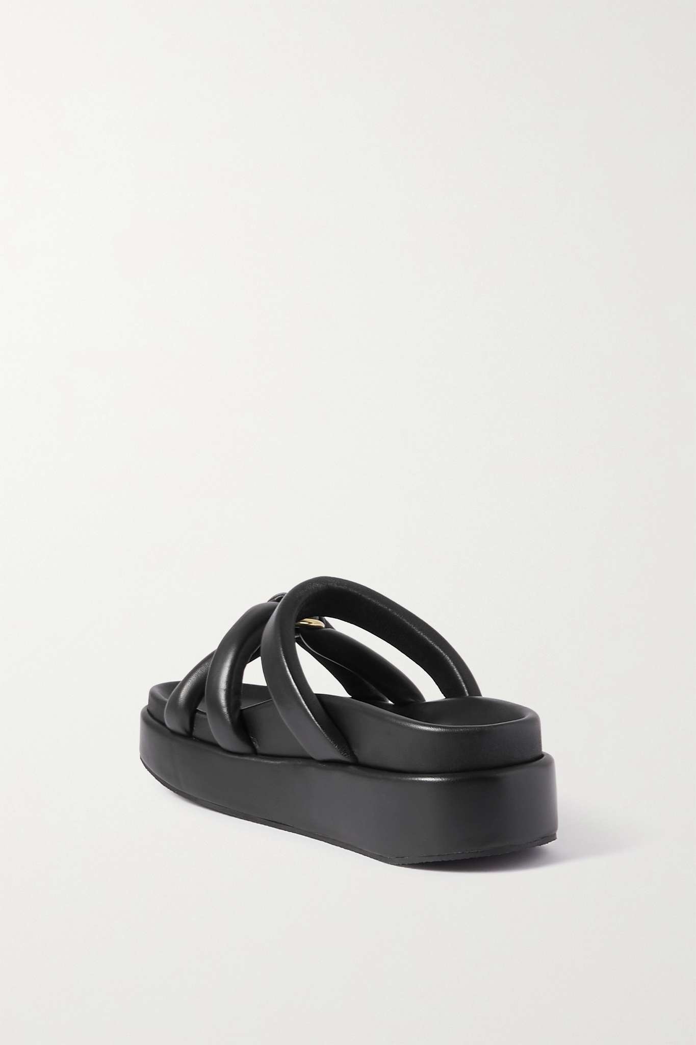 Embellished leather platform sandals - 3