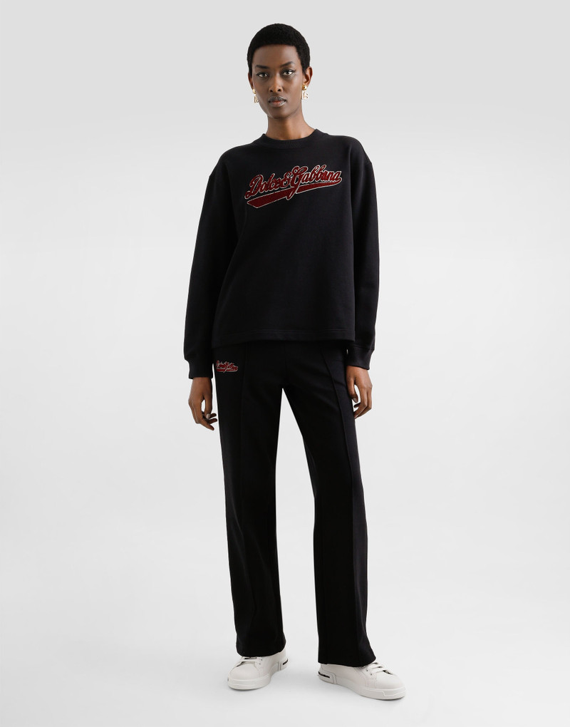 Dolce & Gabbana Fleece jogging pants with patch outlook