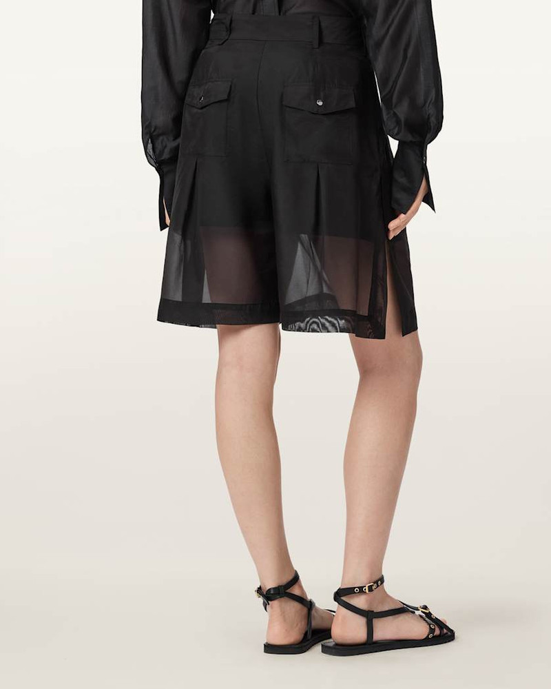 BANU PLEATED SHEER SHORTS 6