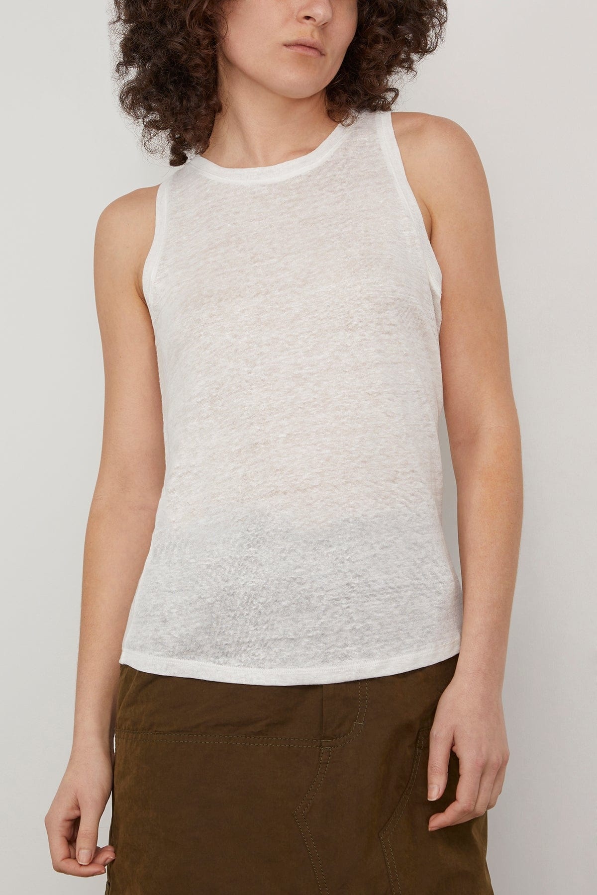 Natural Ease Sleeveless Top in Shaded White - 3