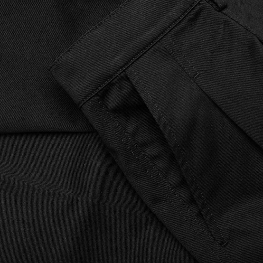 PLEATED WIDE CARGOS - BLACK - 3