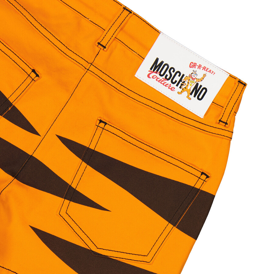 Moschino Ladies Orange Year Of The Tiger Shorts - 7