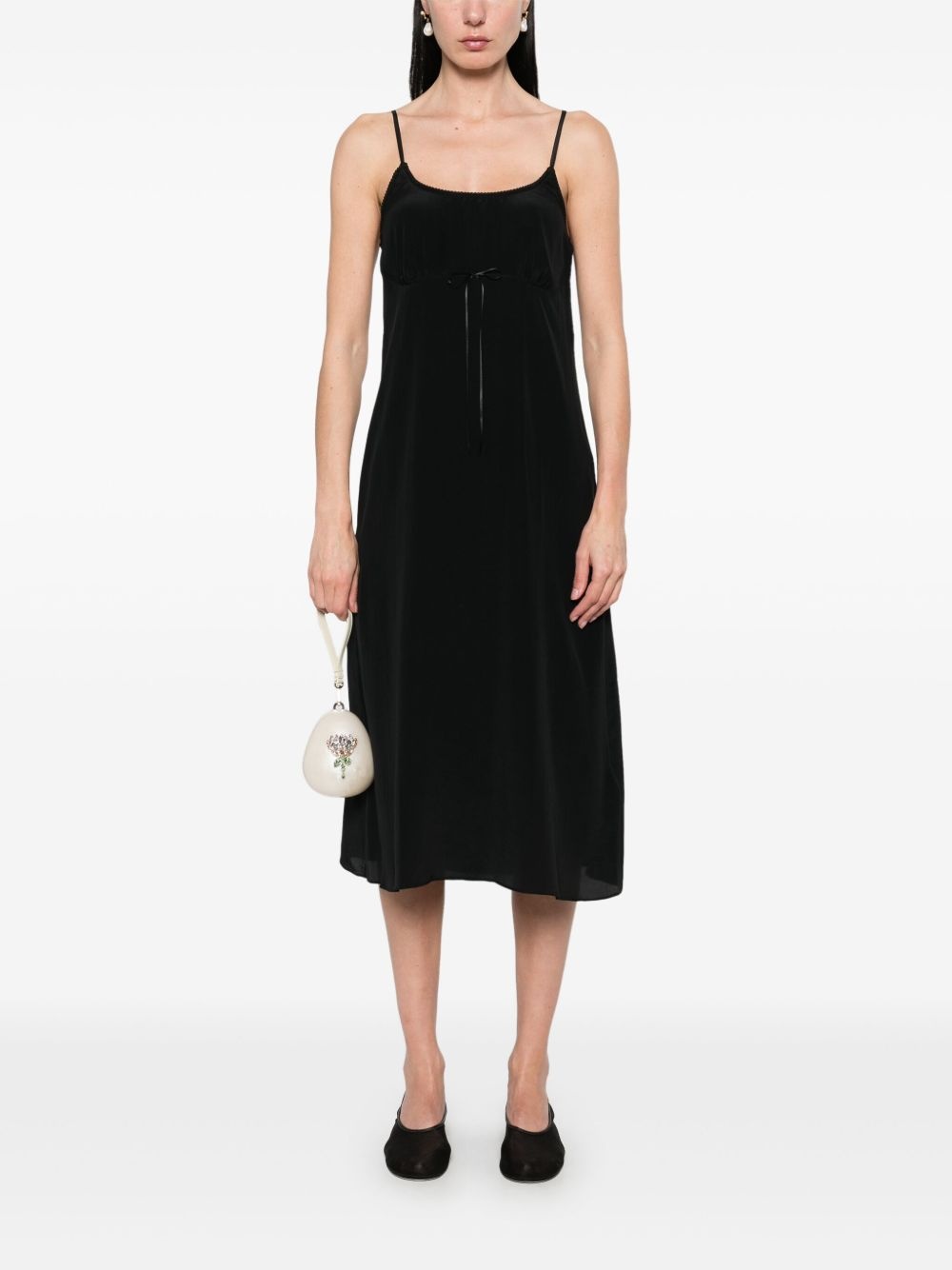 bow slip midi dress - 2