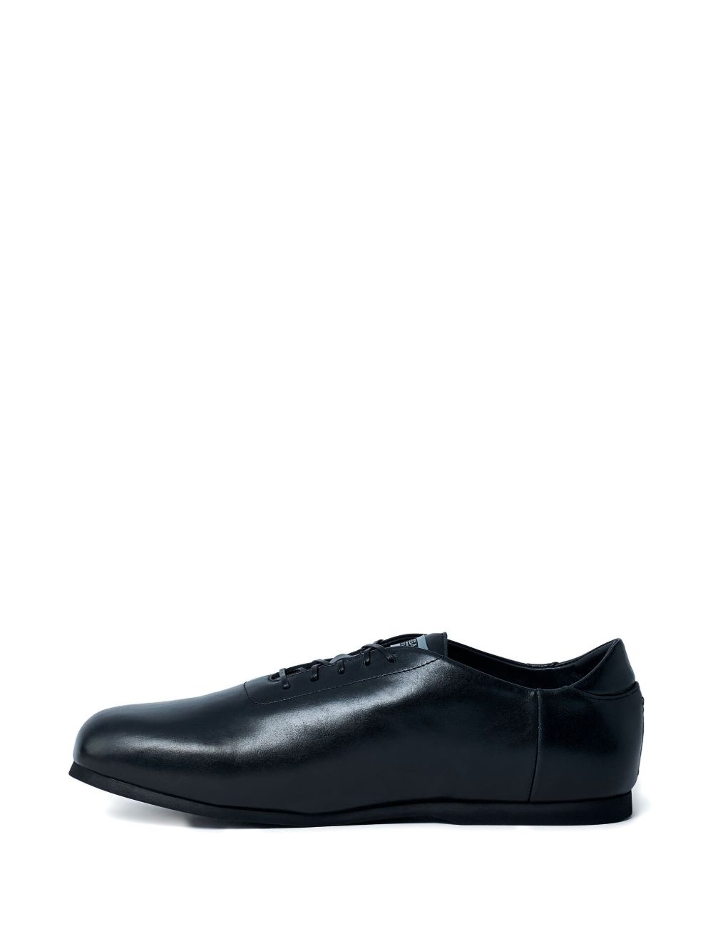 smooth-grain lace-up sneakers - 4