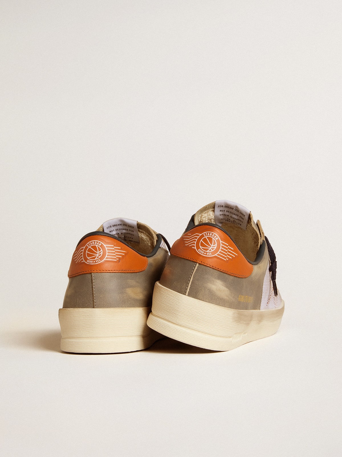 Stardan LTD in gray leather and mesh with leather star and heel tab - 4