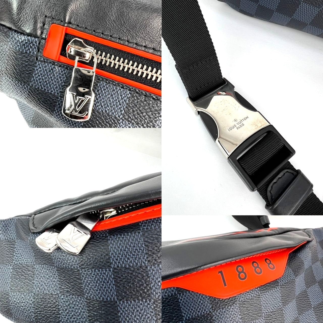 Louis Vuitton Damier Colbart orange Race Discovery Bumbag Sling Bag - 3