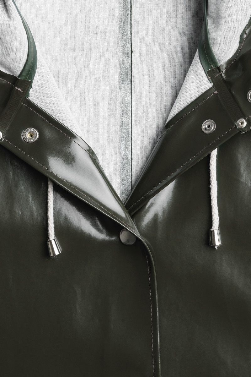 Mosebacke Long Opal Raincoat Green 7