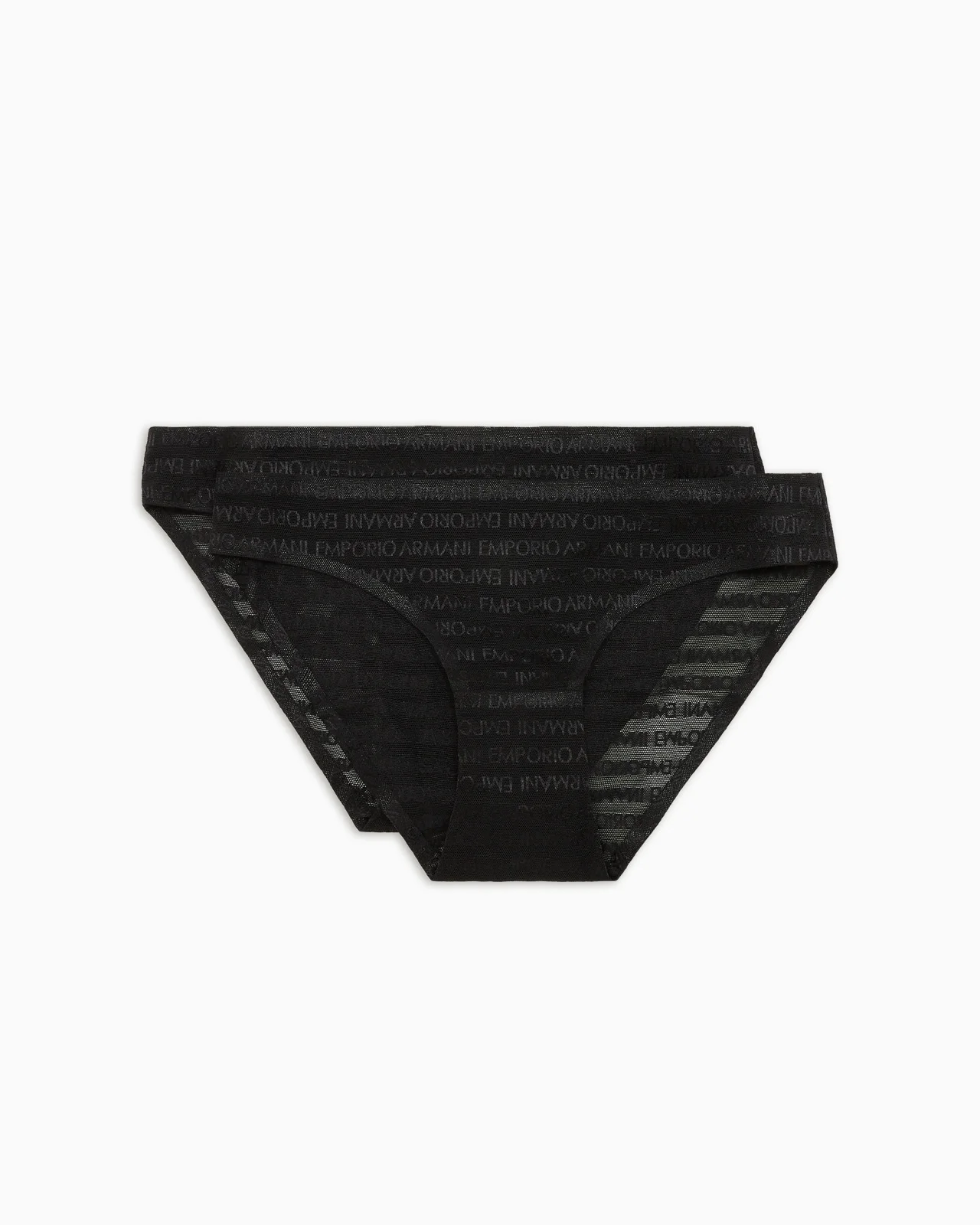 Two-pack of ASV recycled bonded mesh briefs with all-over logo lettering - 1