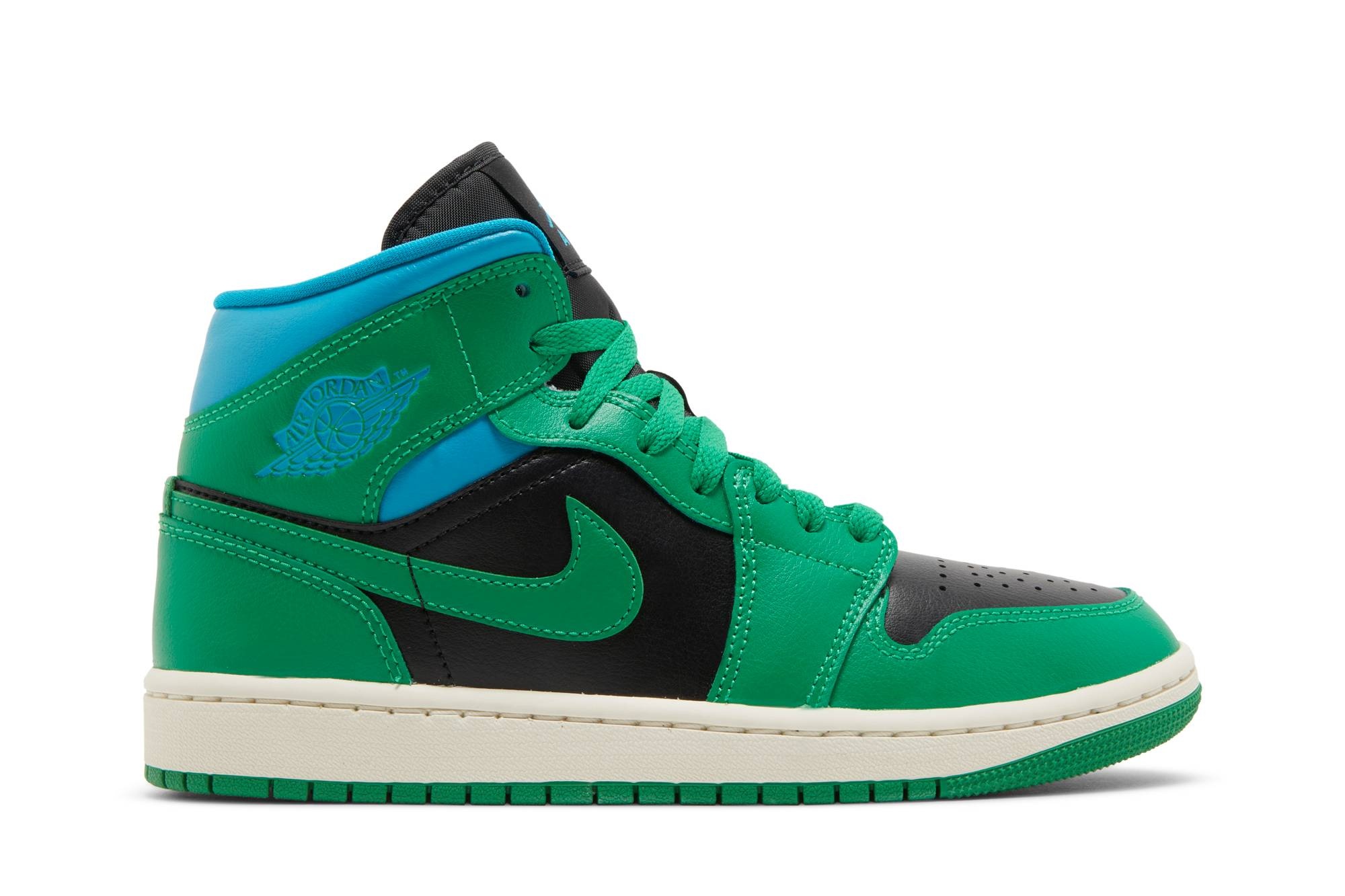 Wmns Air Jordan 1 Mid 'Lucky Green Aquatone' - 1