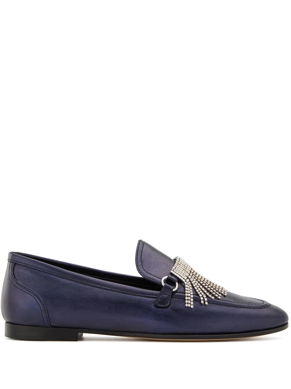 Jodie crystal-fringe loafers - 1